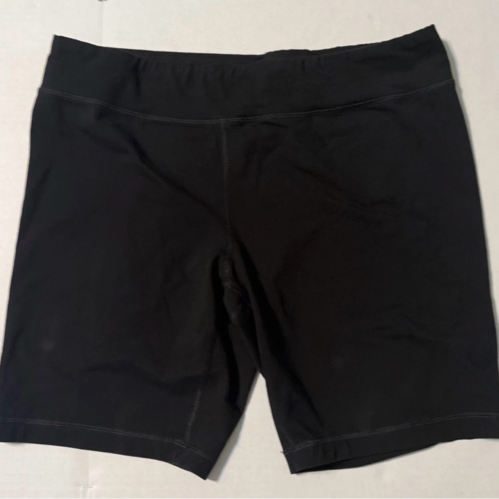 Athletic Works Black High-Waist Bike Shorts